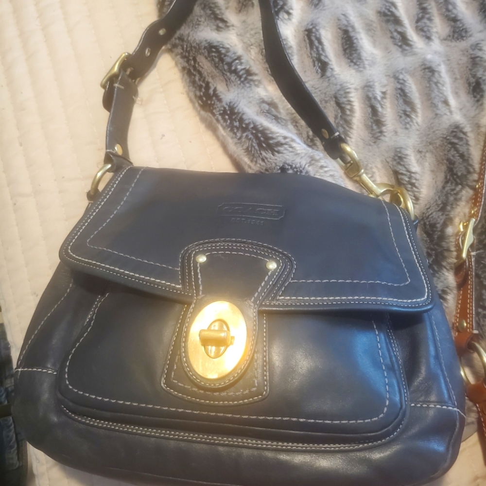 Coach "Alli" vintage black 65th anniversary leather shoulder bag